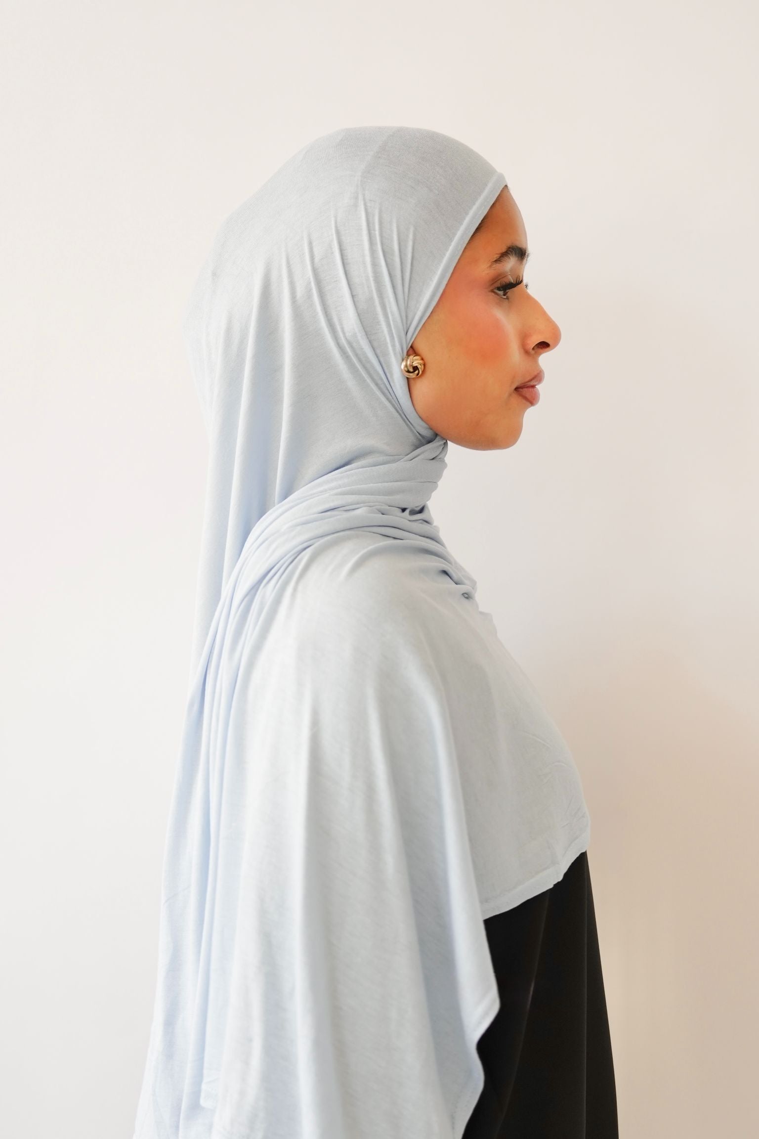 Emirati Premium Jersey Hijab Sky Blue