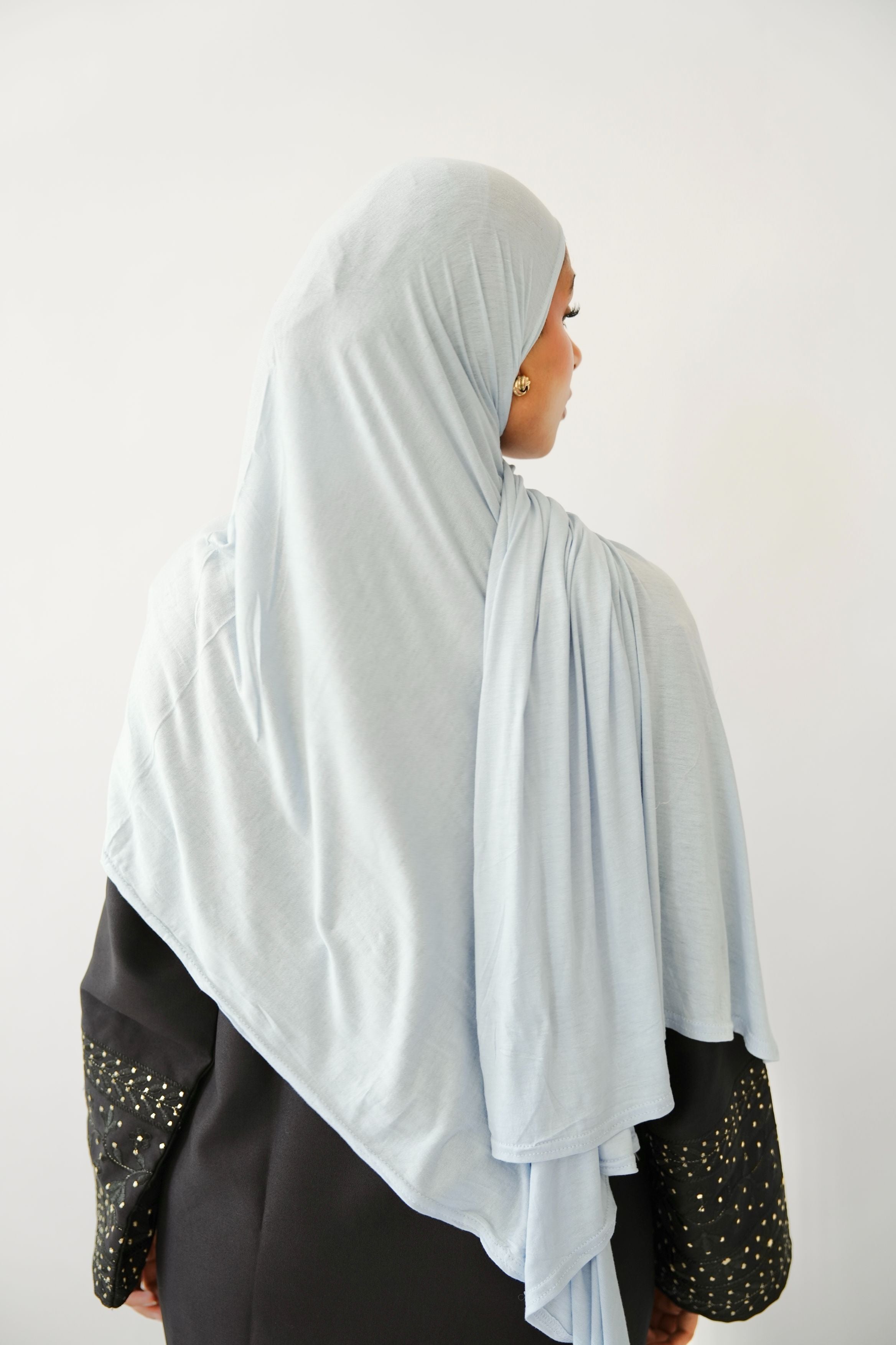 Emirati Premium Jersey Hijab Sky Blue