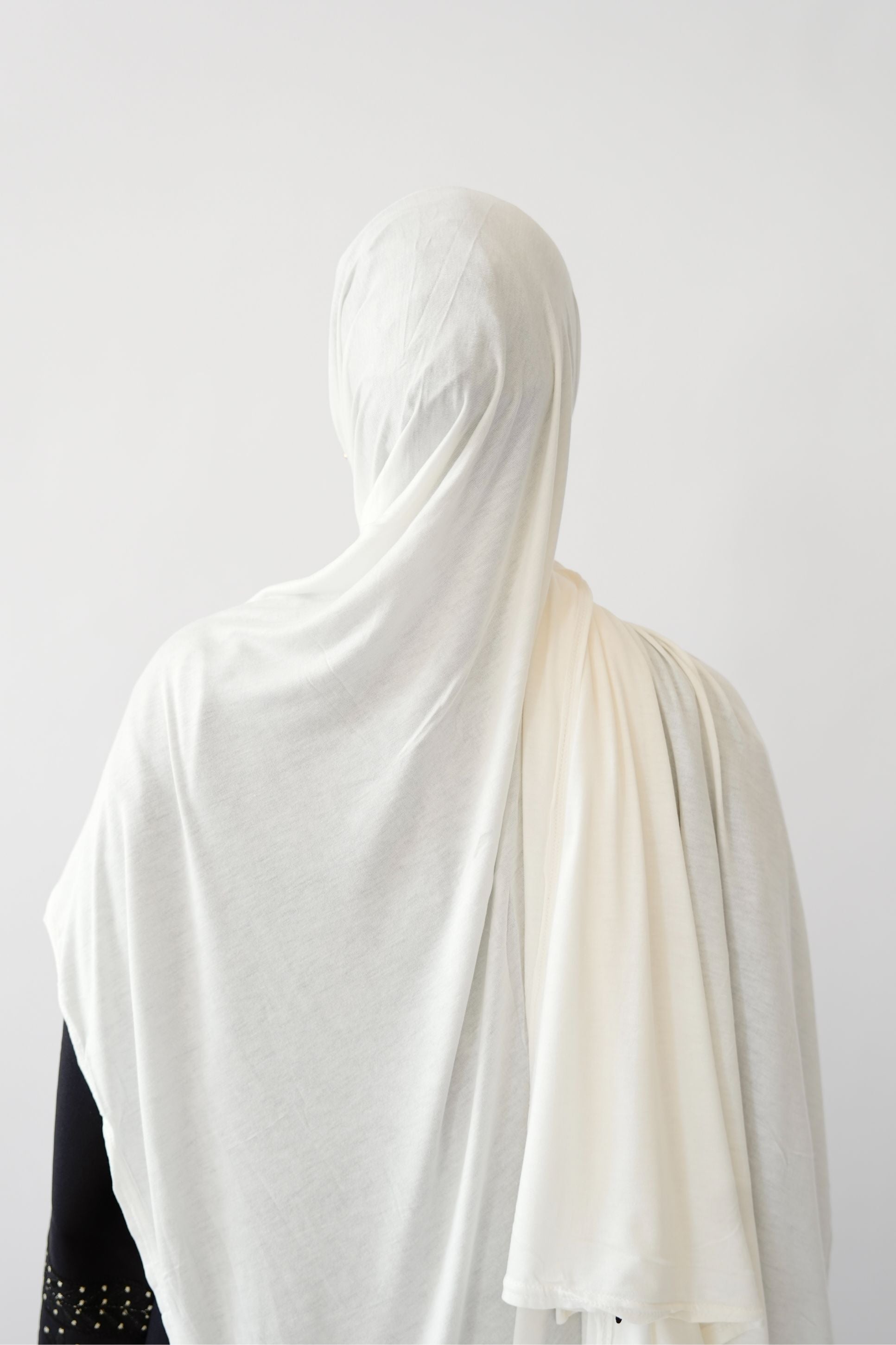 Emirati Premium Jersey Hijab Off White